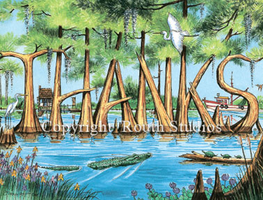 Thanks in Cypress Trees Note cards